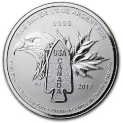 Canada 1/2 oz silver DEVIL'S BRIGADE du DIABLE 2015 bu $2
