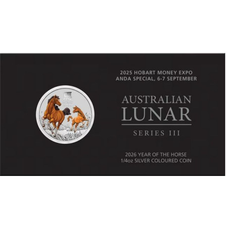 Melbourne Money Expo Special 2026 Year of the Horse 1/4 oz Silver Coloured Coin