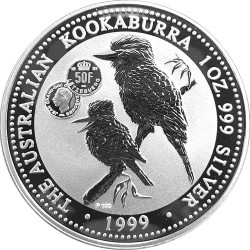 1 oz silver KOOKABURRA 1999 $1 Privy LUXEMBURG bu