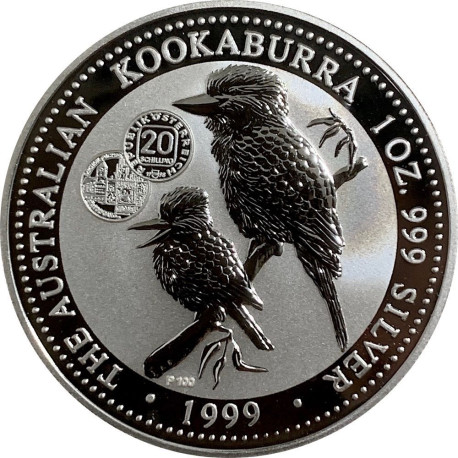 1 oz silver KOOKABURRA 1999 $1 Privy LUXEMBURG bu