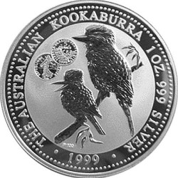 1 oz silver KOOKABURRA 1999 $1 Privy FRANCE bu