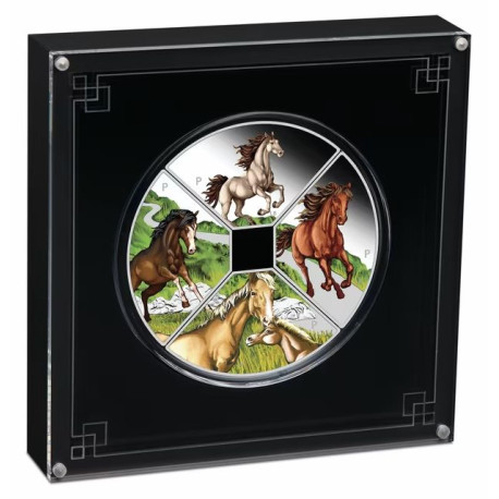 Year of the Snake Quadrant 2025 1oz Silver Proof Coloured Four-Coin Set