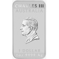 Perth Mint 1 oz silver RECTANGLE DRAGON $1 BAR 2025 bu