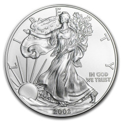 1 oz silver US EAGLE 2002 $1 bu