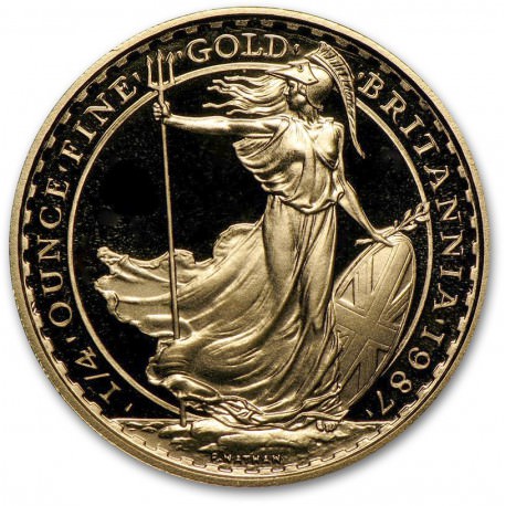 1/4 oz gold BRITANNIA 1987