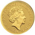 1 oz gold QUEEN'S BEAST 2018 BULL OF CLARENCE £100 Voor-verkoop