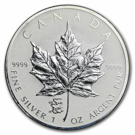 1 oz silver Maple leaf 2012 Privy Dragon
