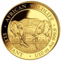 GOLD 1/10 oz ELEPHANT 2020 SOMALIA